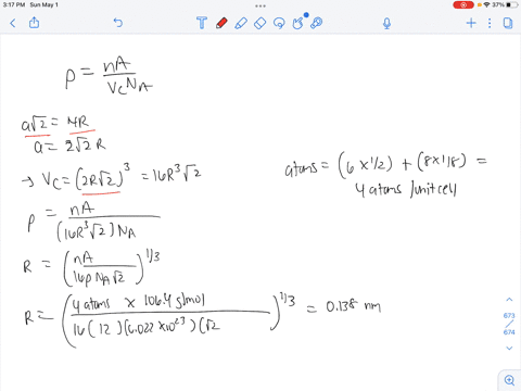 calculate-the-radius-of-a-palladium-atom-given-that-pd-has-an-fcc-crystal-structure-a-density-of-120-gcm3-and-an-atomic-weight-of-1064-gmol-69342