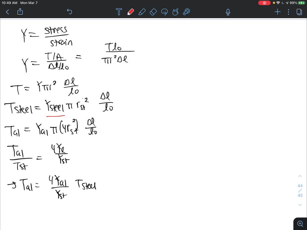 A steel wire with radius rsteel has a fractional increase in length of