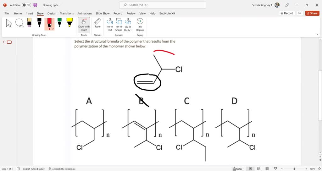 SOLVED Select The Structural Formula Of The Polymer That Results From 