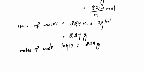 an-unknown-nonelectrolyte-and-nonvolatile-compound-is-dissolved-in-enough-pure-water-to-make-229-ml-of-solution-the-vapour-pressure-above-the-solution-drops-from-2337-torr-to-2291-torr-when-19253