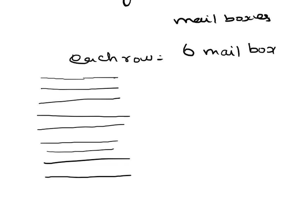 SOLVED A building has 9 rows of mailboxes. There are 6 mailboxes in each row. How many