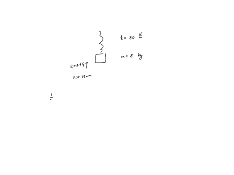 an-8-kg-block-is-suspended-from-a-spring-having-a-stiffness-k-80-nm-if-the-block-is-given-an-upward-velocity-of-04-ms-when-it-is-90-mm-above-its-equilibrium-position-determine-the-equation-w-78782
