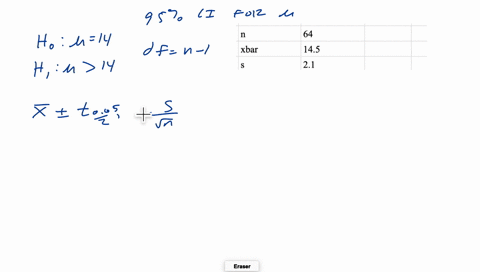 suppose-that-you-are-testing-the-hypotheses-h0-14-vs-ha-14-a-sample-of-size-64-results-in-a-sample-mean-of-145-and-a-sample-standard-deviation-of-21-a-what-is-the-standard-error-of-the-mean-34812