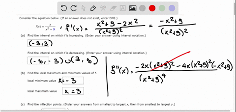 consider-the-equation-below-if-an-answer-does-not-exist-enter-dne-fx-x2-9-a-find-the-interval-on-which-f-is-increasing-enter-your-answer-using-interval-notation-find-the-interval-on-which-f-88633
