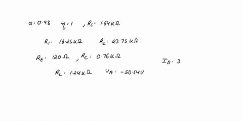 in-the-following-bjt-amplifier-operating-at-room-temperature-assume-large-capacitor-values-and-bjt-in-active-mode-the-parameter-values-are-given-as-098n1rs-1-kq-r1-15-ko-r2-20kq-re-100-0rc-0-93148