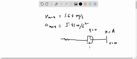 an-object-attached-to-a-horizontal-spring-is-oscillating-back-and-forth-along-a-frictionless-surface-the-maximum-speed-of-the-object-is-164-ms-and-its-maximum-acceleration-is-541-ms2-how-muc-57502