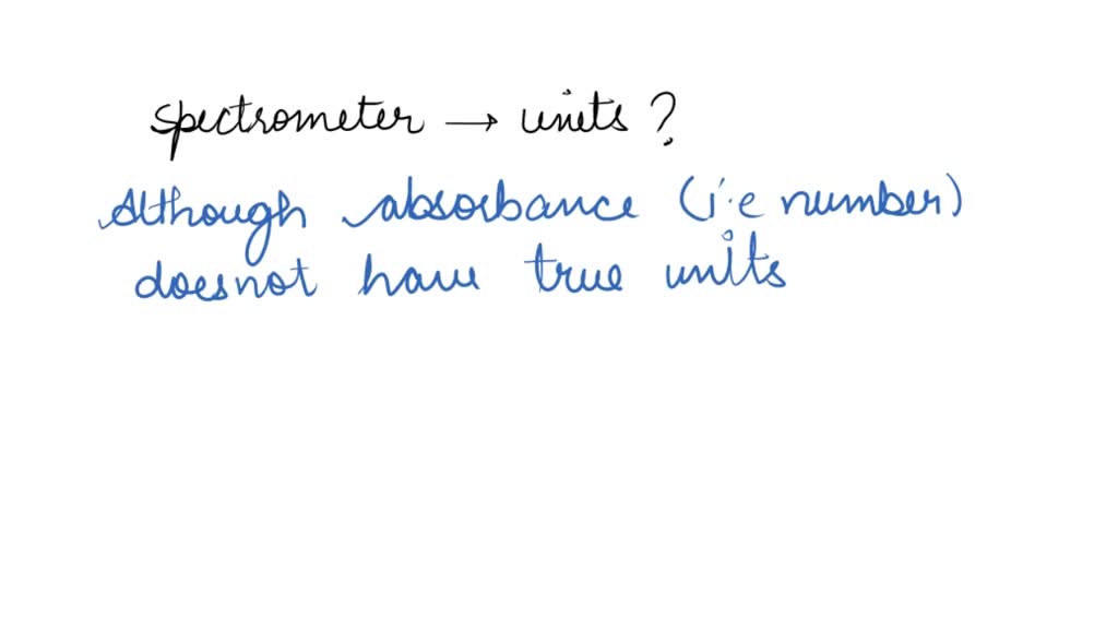 SOLVED When you take a measurement on the spectrophotometer; what