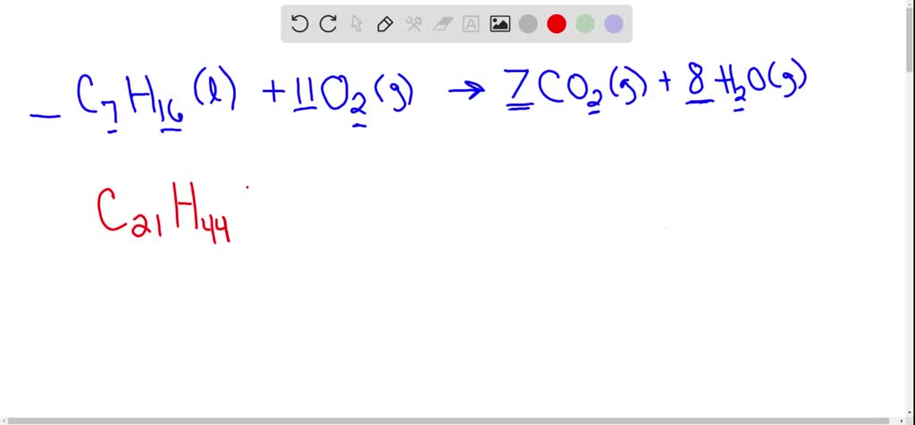 SOLVED: 'Write chemical equation to illustrate how heptane reacts with ...