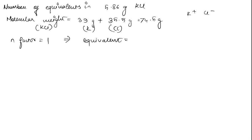 SOLVED A serum potassium (MW = 39) is 19.5 mg/100 mL. This value is