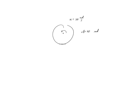 a-wheel-starting-from-rest-is-given-an-angular-acceleration-of-20-radss-what-is-the-time-it-takes-for-the-wheel-to-reach-an-angular-distance-of-90-radians