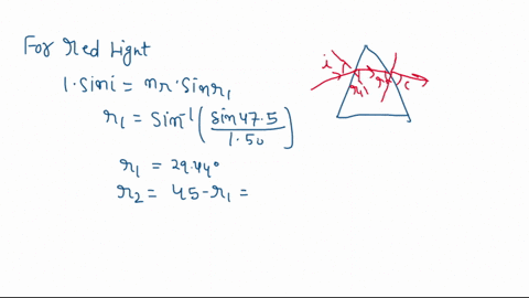 a-prism-is-made-of-glass-that-has-an-index-of-refraction-of-150-at-760-nm-red-and-153-at-380-nm-violet-it-has-an-apex-angle-the-interior-angle-at-the-top-of-the-prism-that-is-90-degrees-whit-20351