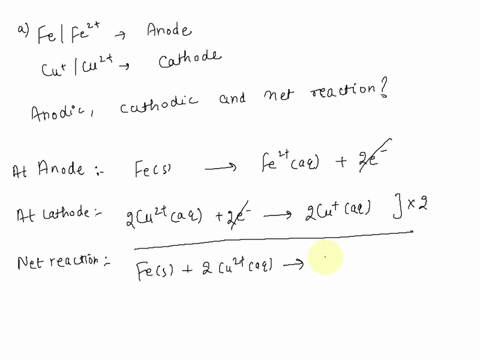 1a-voltaic-cell-is-constructed-in-which-the-anode-is-a-fefe2-half-cell-and-the-cathode-is-a-cucu2-half-cell-the-half-cell-compartments-are-connected-by-a-salt-bridge-use-the-lowest-possible-25906