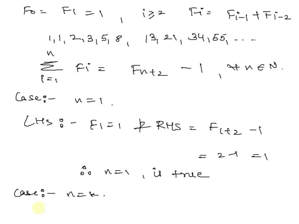 SOLVED: (30 pts) The fibonacci sequence fi is fimd a5 fi-[+fi-. *=23 ...