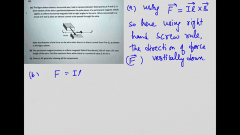 q7-a-the-figure-below-shows-a-horizontal-wireheld-in-tension-between-fixed-points-at-p-and-qa-short-section-of-the-wire-is-positioned-between-the-pole-pieces-of-a-permanent-magnetwhich-appli-99127