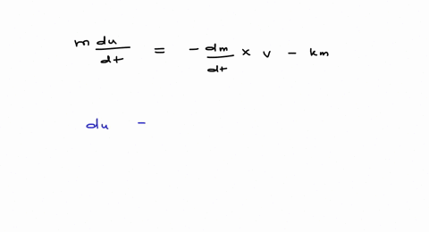 2-a-rocket-of-mass-mo-is-moving-through-space-with-a-constant-speed-vo-at-t-0-the-rocket-enters-a-gaseous-cloud-that-exerts-a-resistive-force-on-the-rocket-proportional-to-mass-of-the-rocket-06445