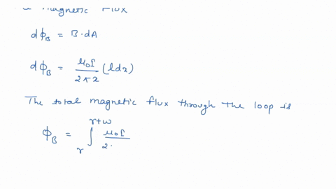 5-rectangular-loop-of-dimensions-l-and-w-moves-with-a-constant-velocity-v-away-from-wire-that-carries-a-current-long-in-the-plane-of-the-loop-the-total-resistance-of-the-loop-is-r-show-that-11237