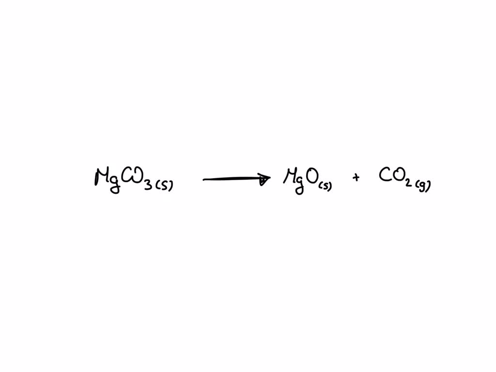 SOLVED Solid magnesium oxide and carbon dioxide gas are formed by the