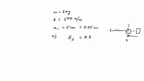 a-block-of-mass-m-200-kg-is-attached-to-a-spring-of-force-constant-k-500-nm-as-shown-in-the-figure-the-block-is-pulled-to-a-position-xi-500-cm-to-the-right-of-equilibrium-and-released-from-r-20127