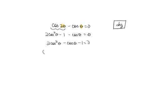 use-trigonometric-identities-to-solve-cos2cos0-exactly-for-0360-if-there-is-more-than-one-answer-enter-your-answers-as-a-comma-separated-list