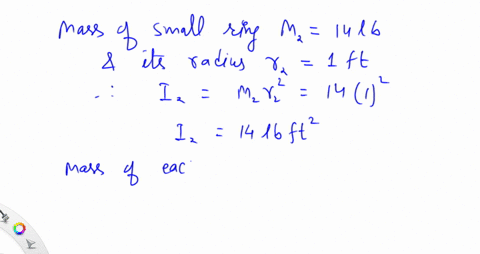 part-a-if-the-large-ring-small-ring-and-each-of-the-spokes-weigh-110-mathrmlb-14-mathrmlb-and-20-mathrmlb-respectively-determine-the-mass-moment-of-inertia-of-the-wheel-about-an-axis-perpendicular-to