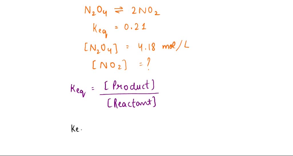 SOLVED: An equilibrium for the following reaction had been reached ...