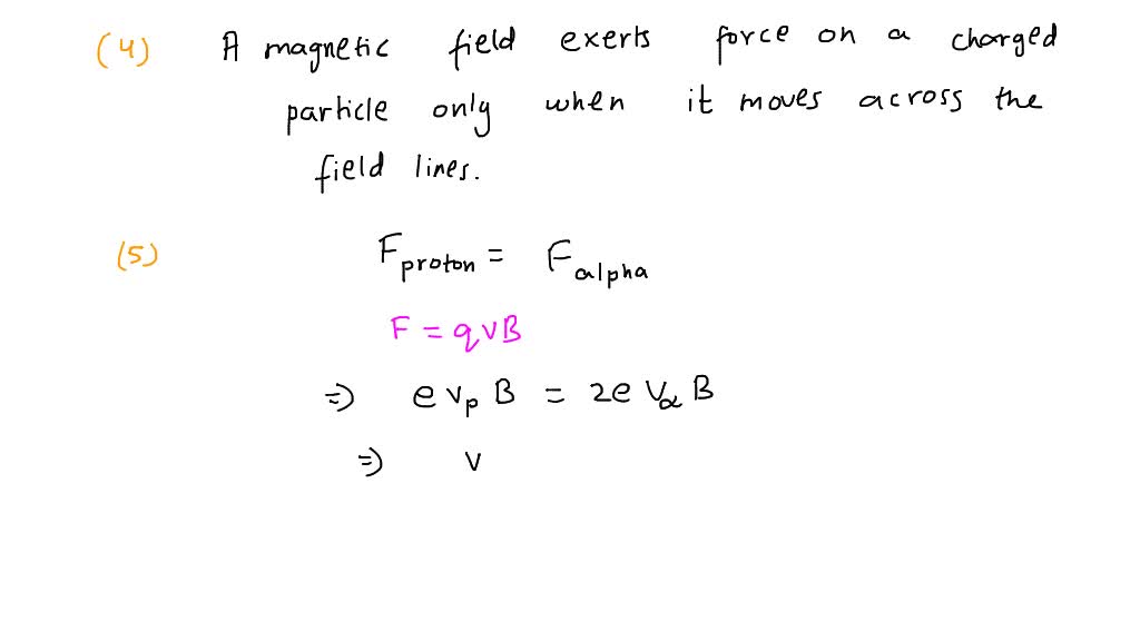 SOLVED: The magnetic field exerts a force on a charged particle: always ...