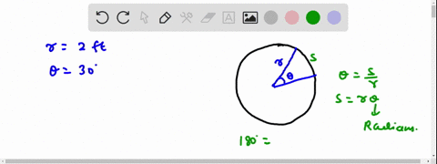 find-the-length-of-the-arc-subtended-by-a-central-angle-of-30-on-a-circle-of-radius-2-feetwhat-is-the-area-of-the-sector-57586