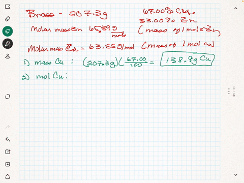 station-5-this-material-is-brass-brass-is-an-alloy-mixcture-which-is-6700-copper-by-mass-and-3300-zine-by-mass-mass-of-one-mole-of-mathrmzn539-mass-of-one-mole-of-copper-6355-mass-of-this-brass-sample