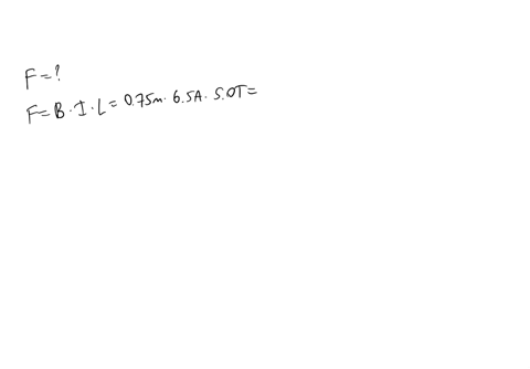 wire-of-length-l-075-m-is-conducting-current-of-65-a-toward-the-top-of-the-page-and-through-b-50-t-uniform-magnetic-field-directed-into-the-page-as-shown-in-the-figure-what-is-the-magnitude-40294