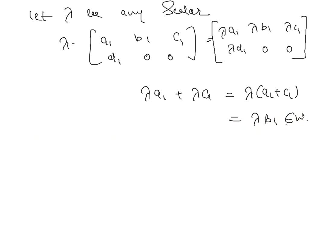 SOLVED Q4. Show whether the following subsets of the vector space of