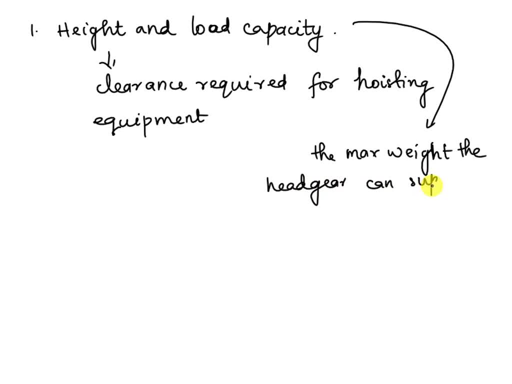 List any 2 specifications of mine shaft headgear?