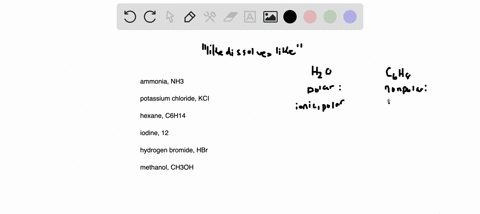 using-the-general-rule-of-like-dissolves-like-choose-the-solvent-in-which-the-compound-will-be-most-soluble-water-or-benzene-c6h6-ammonia-nh3-kci-hexane-c6h14-iodine-12-hydrogen-bromide-hbr-37351