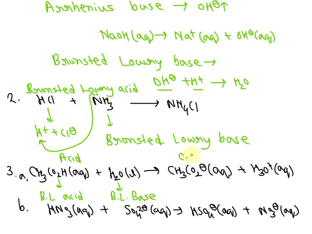 SOLVED: 1) Using Your Knowledge Of The BrÃ¸nsted-Lowry Theory Of Acids ...