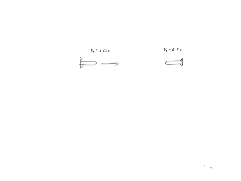 two-spaceships-are-observed-from-earth-to-be-approaching-each-other-along-a-straight-line-ship-a-moves-at-0620c-relative-to-the-earth-observer-and-ship-b-moves-at-0500c-relative-to-the-same-observer-w