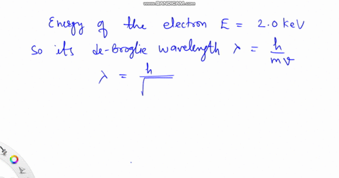 what-is-the-wavelength-of-an-electron-of-energy-20-kev-68189