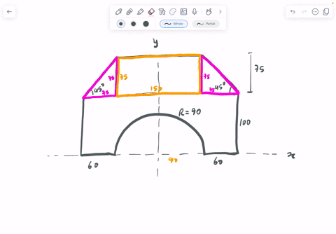 determine-the-y-coordinate-of-the-centroid-of-the-shaded-area-75-mm-45-45-y-100mm-90mm-60mm-60-mm-55977