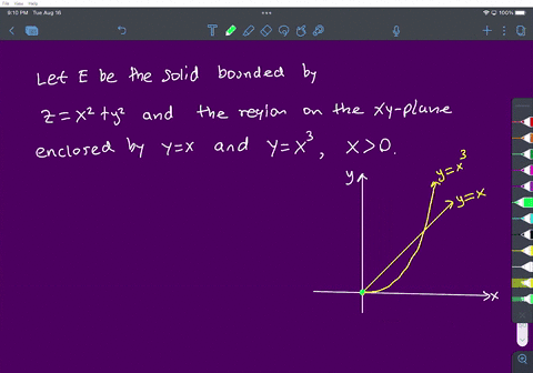find-the-volume-of-the-solid-that-lies-under-the-paraboloid-zx2-y2-and-above-the-region-in-the-xy-plane-bounded-by-yx-and-yx3-x-0-20449