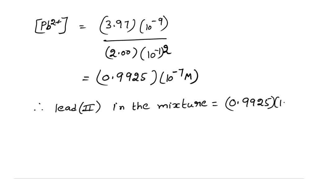 SOLVED a) Iodide ion from magnesium salt is precipitated with lead