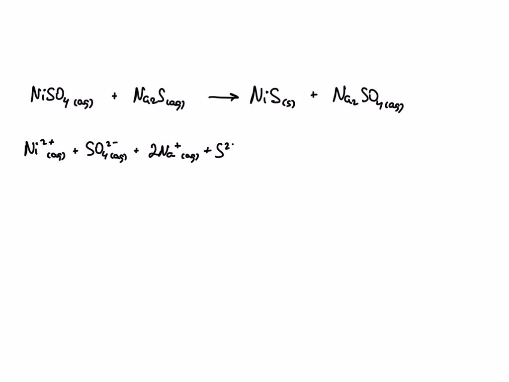 SOLVED: Consider the reaction when aqueous solutions of nickel(II ...