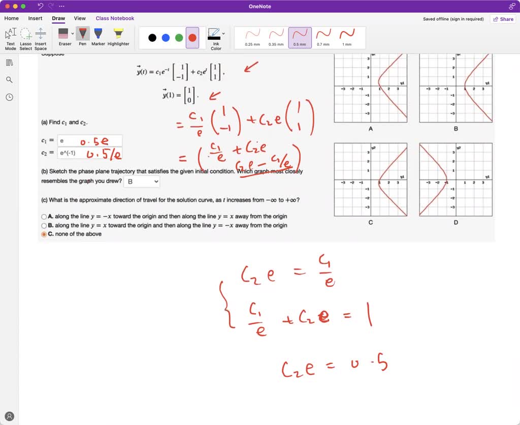 SOLVED: Suppose Y(t) = Cie^(-4t) + C2e^(0t) Y(1) = 8 Find C1 And C2. (b ...