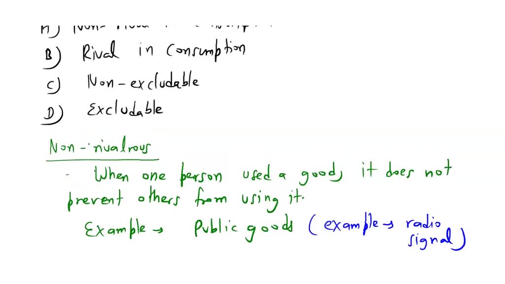 A Traffic Light At An Intersection Is: A. Not Rival And Not Excludable ...