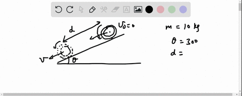 an-object-in-a-shape-ofa-hoop-with-mass-10-kg-diameter-and-negligible-thickness-rolls-without-slipping-on-an-inclined-plane-which-forms-the-angle-30-with-the-horizontal-plane-find-what-speed-66606