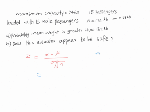 an-elevator-has-a-placard-stating-that-the-maximum-capacity-is-2460-lb15-passengers-so-15-adult-male-passengers-can-have-a-mean-weight-of-up-to-246015164-pounds-if-the-elevator-is-loaded-wit-64075