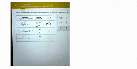 measurement-multiplication-and-division-of-measurements-decide-whether-each-proposed-multiplication-or-division-of-measurements-proposed-is-this-multiplication-or-division-possible-result-10-75993