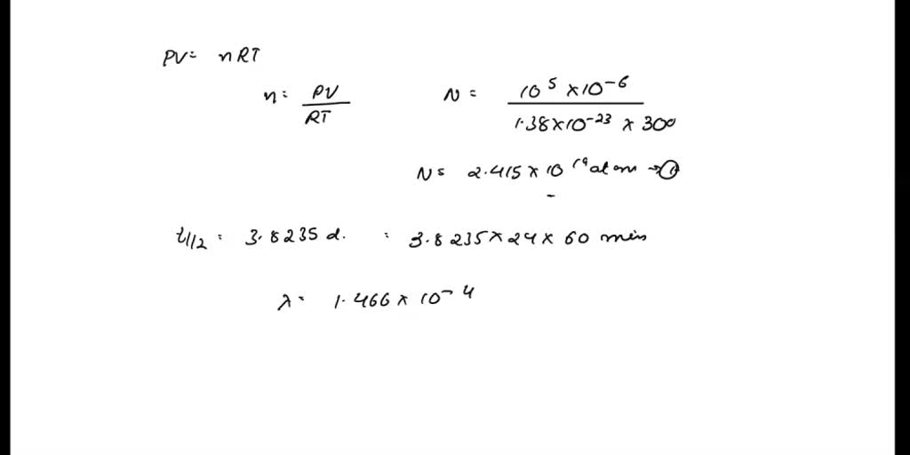 SOLVED: How many alpha particles are emitted per minute by 1 cm^3 of ...