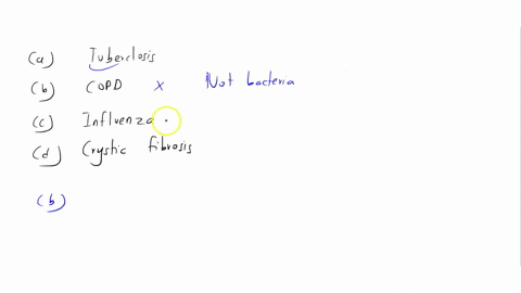 which-of-the-following-ailments-is-a-bacterial-infection-a-tuberculosis-b-copd-c-influenza-d-cystic-fibrosis