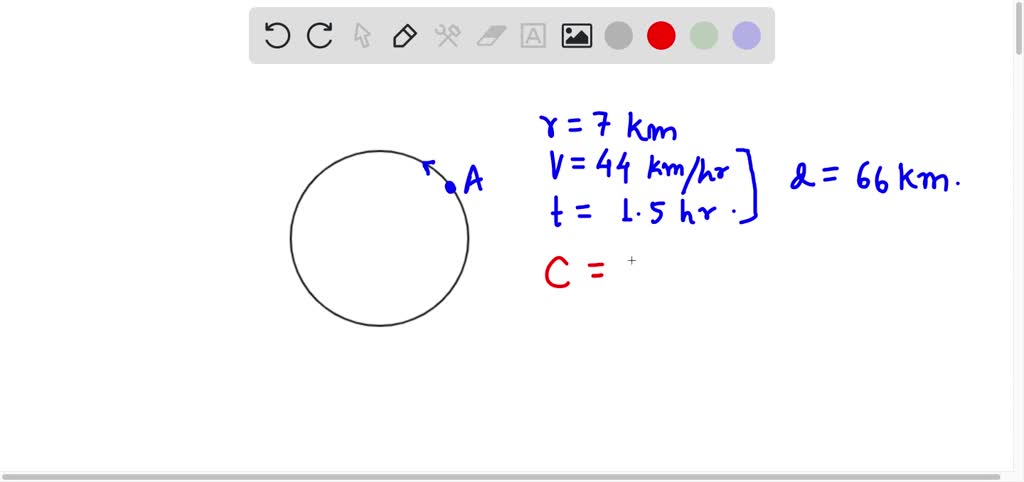 SOLVED A car travels in a circular path of radius 7 km at 44 km h