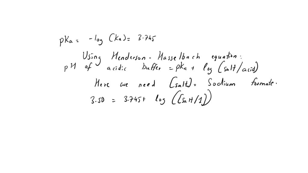 SOLVED What mass of sodium formate must be added to 500.0 mL of 1.00 M