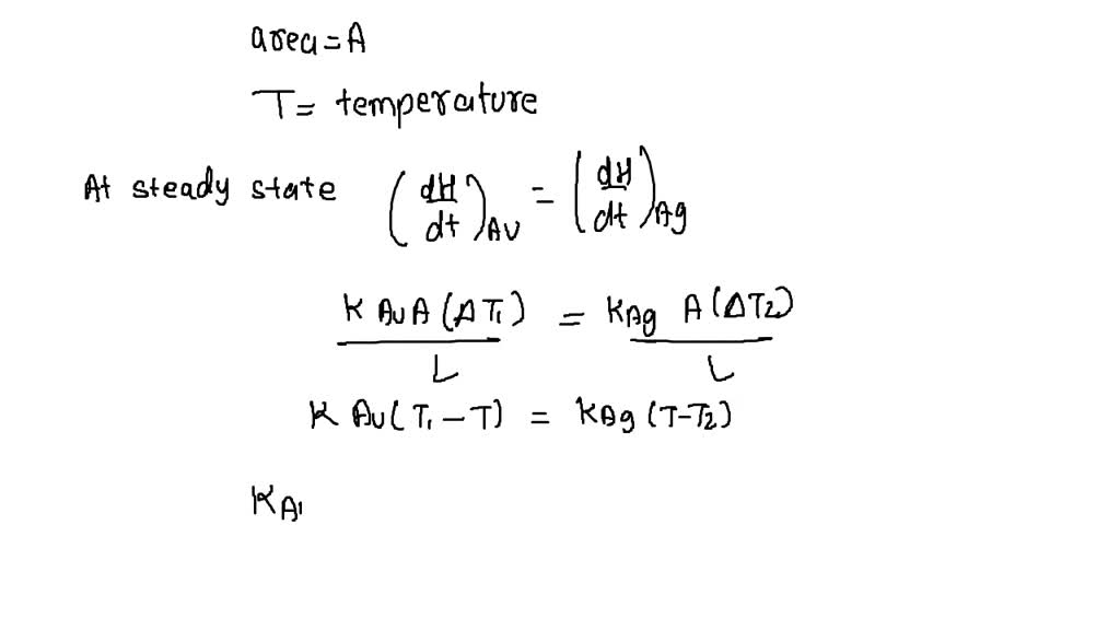 SOLVED: A bar of gold (Au) is in thermal contact with a bar of silver ...