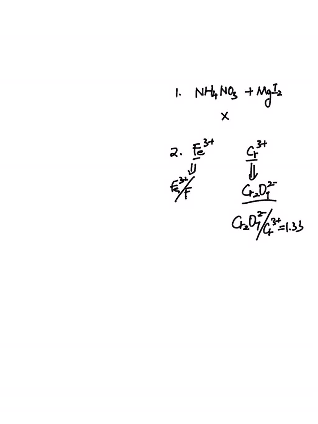 Solved Does A Reaction Occur When Aqueous Solutions Of Calcium Iodide And Aluminum Nitrate Are 2443